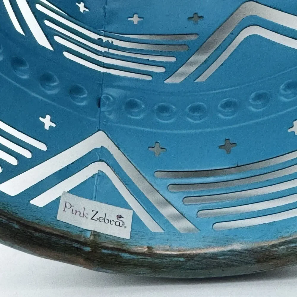 Pink Zebra Wax Warming Shade Metal Verigated Turquoise Blue Copper Southwestern - Picture 5 of 7